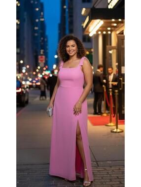 JJ’s House Chiffon A-Line Gown - Pink (Est. Size 14)